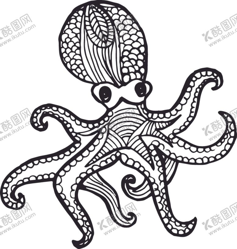 编号：71336309251312196248【酷图网】源文件下载-章鱼素描