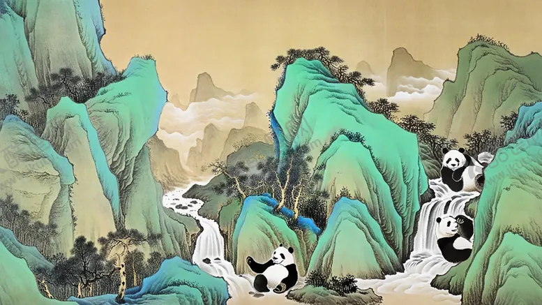 编号：22723501251119369017【酷图网】源文件下载-青山绿水江山图