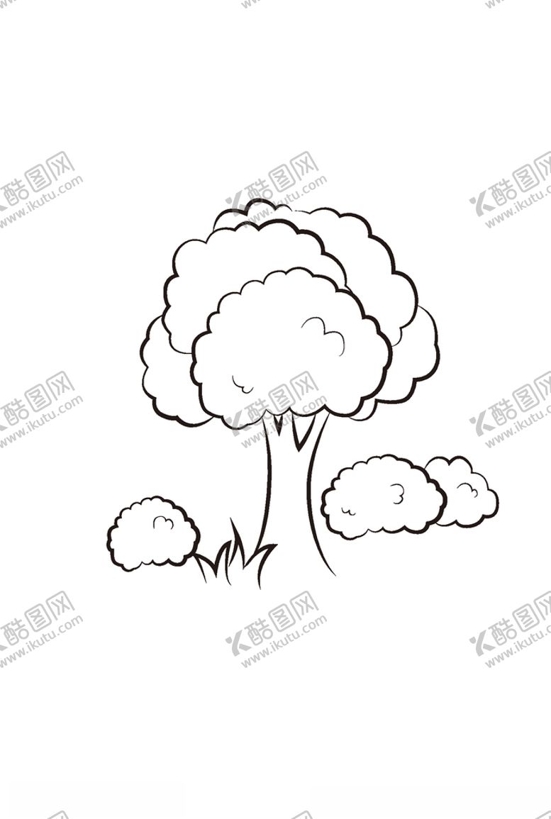 编号：28259210021920346824【酷图网】源文件下载-大树线描