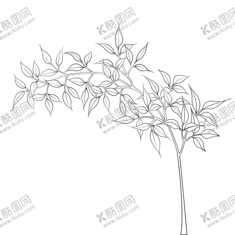 编号：22994309251451315246【酷图网】源文件下载-树线稿