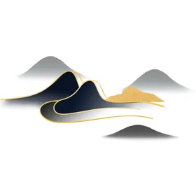 国潮插画山脉山川元素