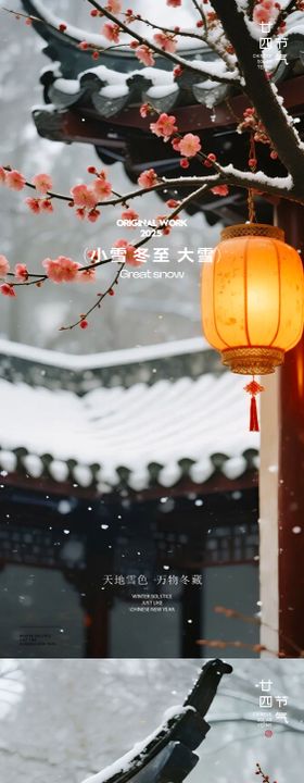 冬至大雪小雪节气海报