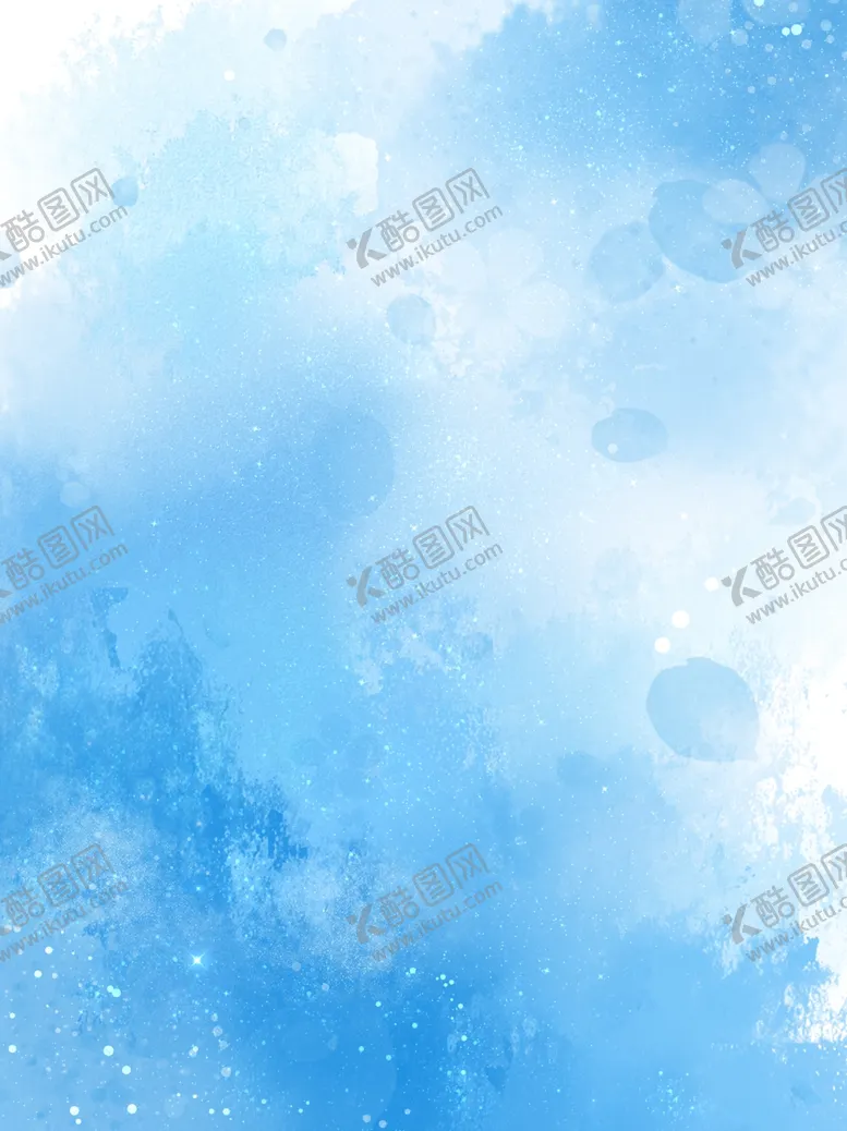 水彩背景清新纹理蓝色夏天