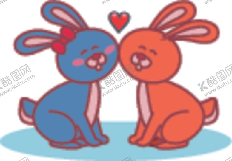 编号：75198110032314586747【酷图网】源文件下载-情侣兔子