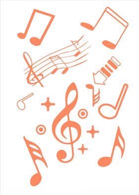 音乐图标音乐符号五线谱