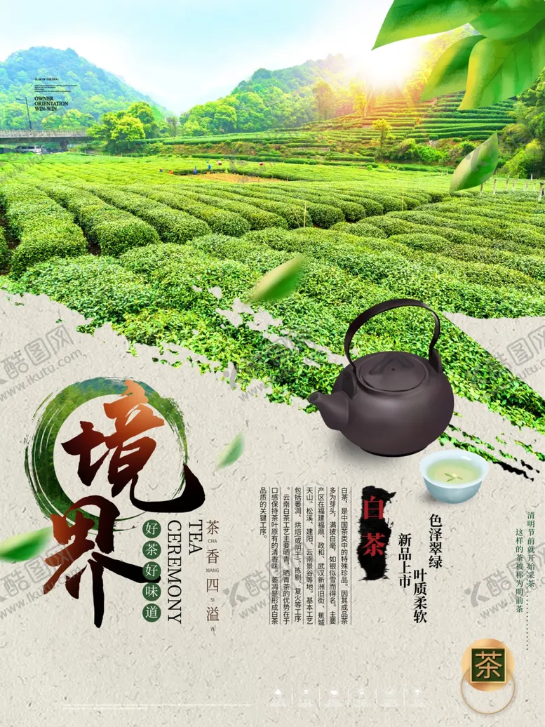 编号：48105404190621518842【酷图网】源文件下载-绿色茶叶宣传海报