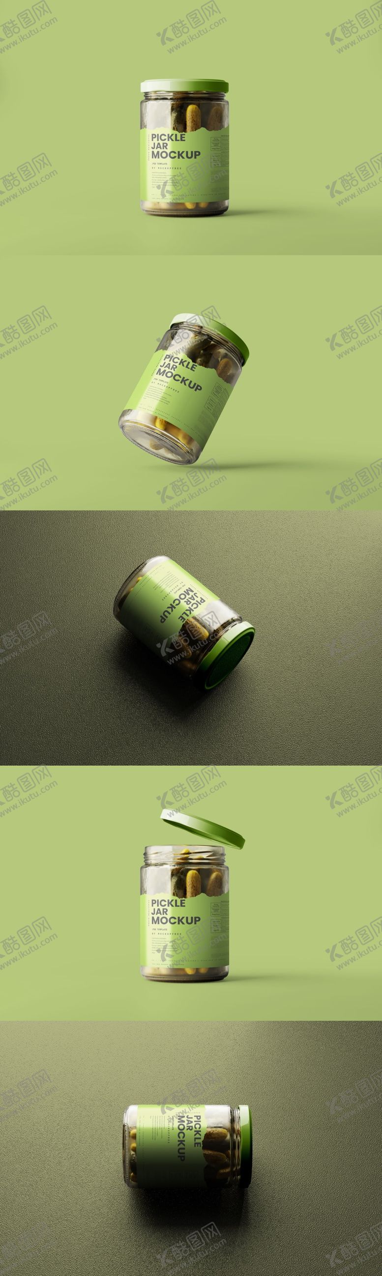 编号：29066411061335352820【酷图网】源文件下载-泡菜罐玻璃罐贴图样机