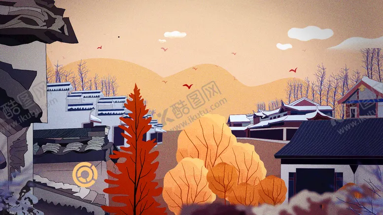 编号：85271309161121049372【酷图网】源文件下载-中国风建筑插画