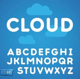 白色简约透明晶体艺术字卡通字体