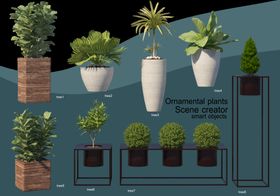 盆栽花盆绿植PSD免扣素材