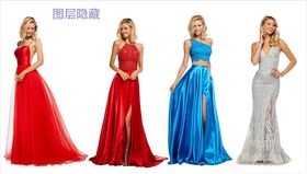 外国晚礼服模特