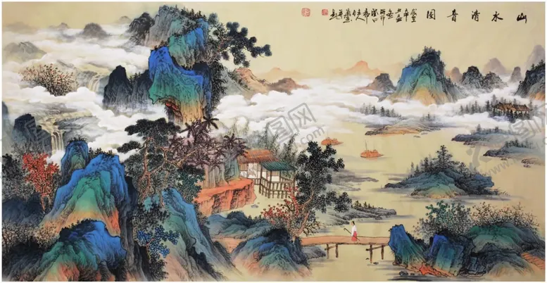 编号：36937801251118562496【酷图网】源文件下载-青山绿水国画