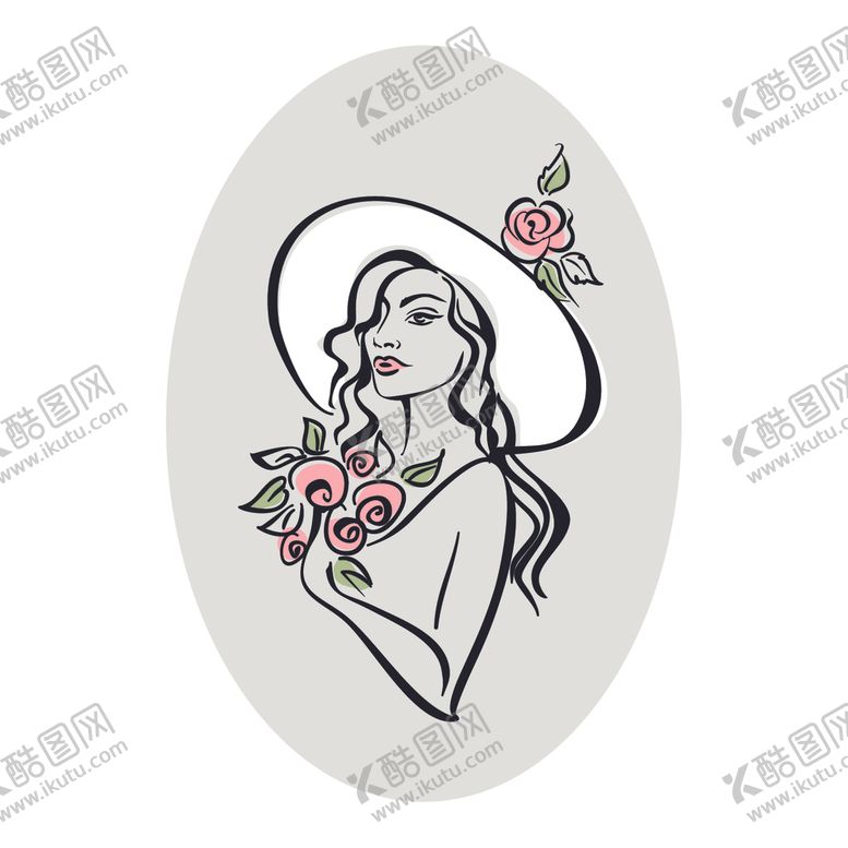 编号：83752506241621424231【酷图网】源文件下载-女性插画