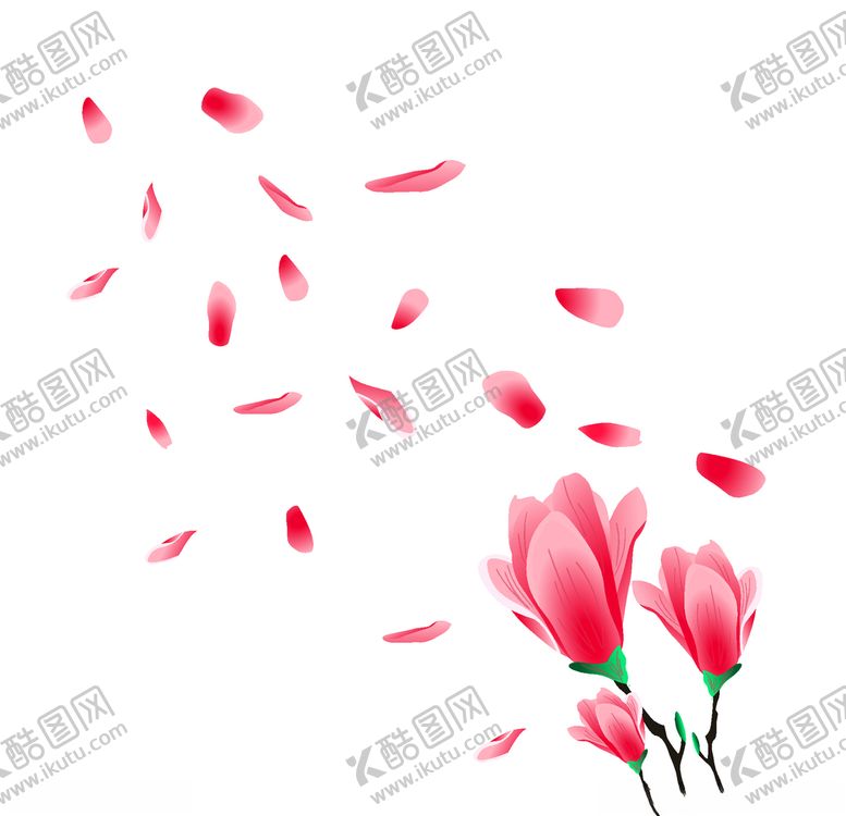 编号：29091307071505061845【酷图网】源文件下载-粉色樱花桃花玫瑰花花瓣元素