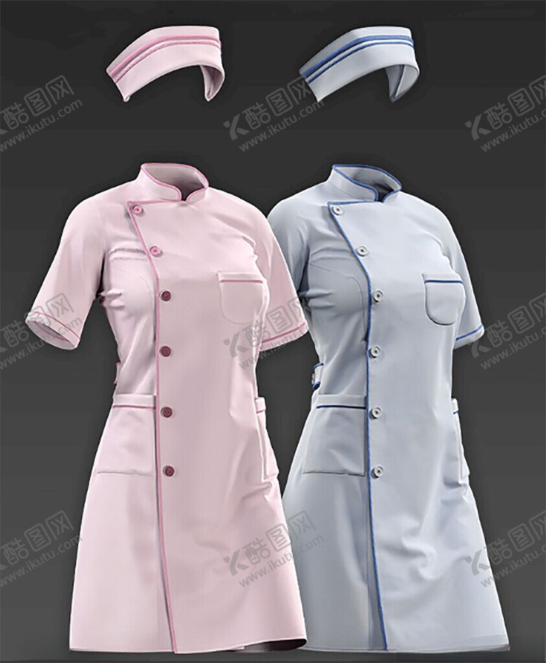 编号：98045602131607333999【酷图网】源文件下载-护士制服套装3D模型