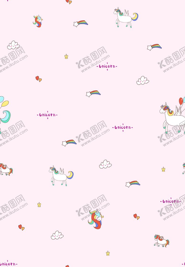编号：97620809301802512810【酷图网】源文件下载-独角兽彩虹五角星