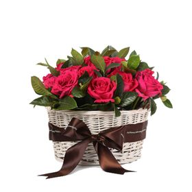 喜庆的一篮子鸡蛋卡通矢量图