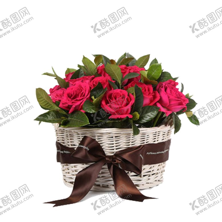 编号：39423709261524085580【酷图网】源文件下载-一篮子浪漫的玫瑰花