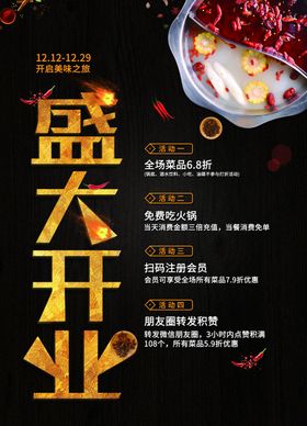 圣诞开业商场活动宣传海报素材