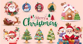 圣诞元素图标集合
