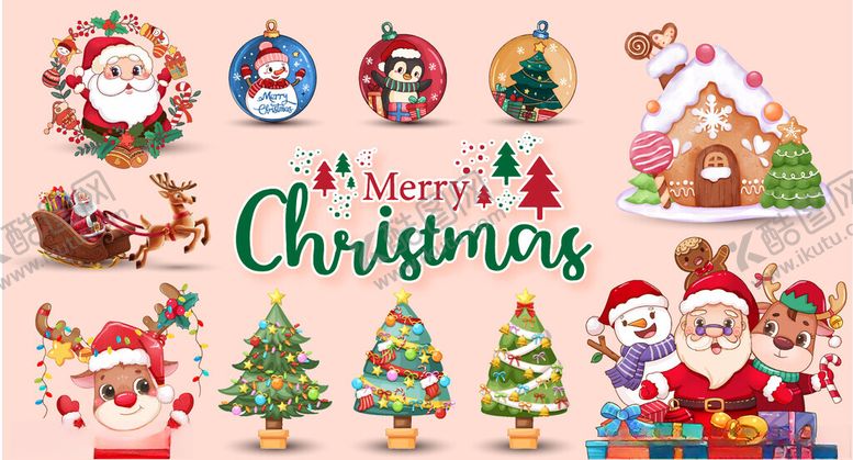 编号：93892211151703526355【酷图网】源文件下载-圣诞元素图标集合