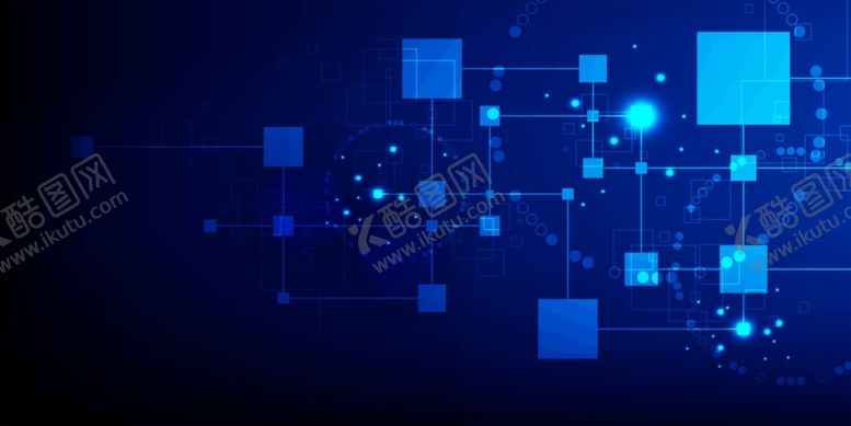 编号：10081609210343324448【酷图网】源文件下载-蓝色年会背景