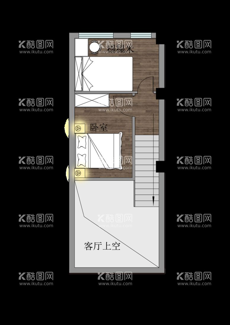 编号：80541210080128217319【酷图网】源文件下载-D户型图二层