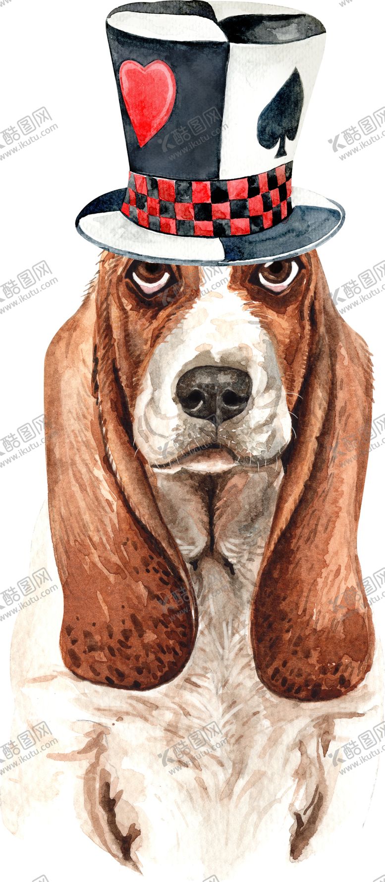 编号：50898210041054327959【酷图网】源文件下载-水彩绘画可爱小狗