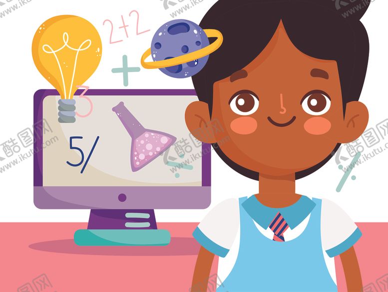 编号：79058809192357219058【酷图网】源文件下载-手绘卡通学生