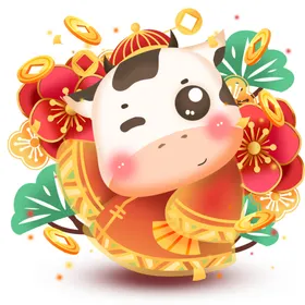 卡通牛