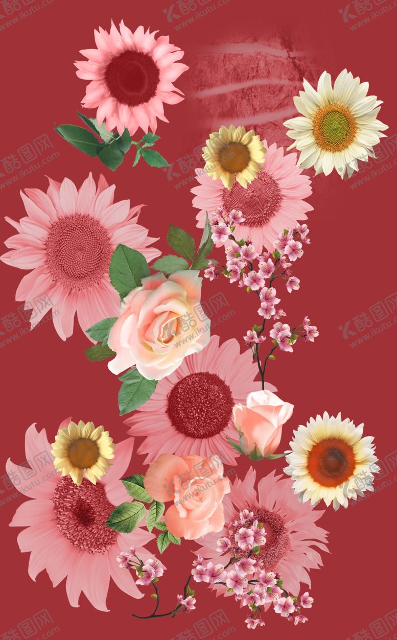 编号：88953009192151074324【酷图网】源文件下载-中老年人向日葵印花