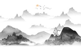 抽象山水画