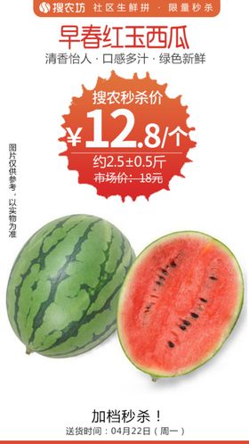 早春红玉西瓜秒杀