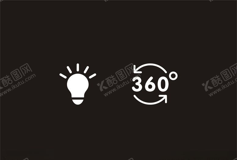 编号：28241710240840407997【酷图网】源文件下载-灯泡360度图标矢量