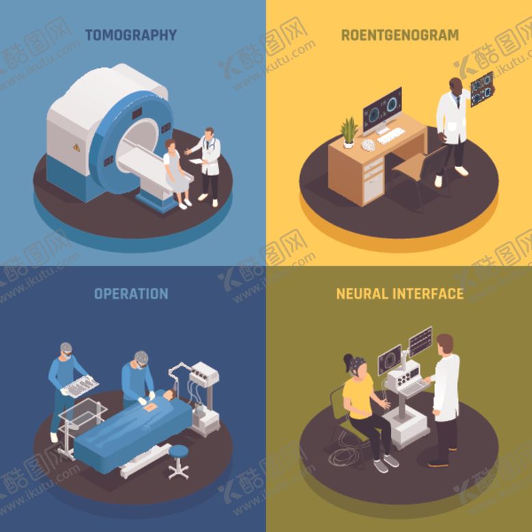 编号：60218109252211044588【酷图网】源文件下载-医疗器械检查矢量插画