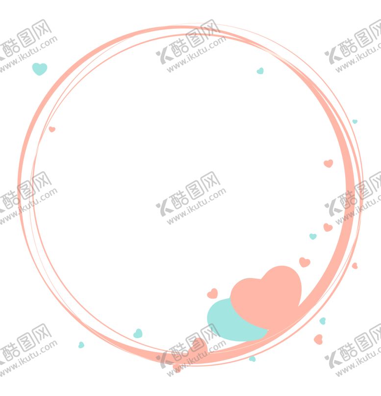 编号：48195002131817213196【酷图网】源文件下载-简约 爱心 泡泡 圆环 边框