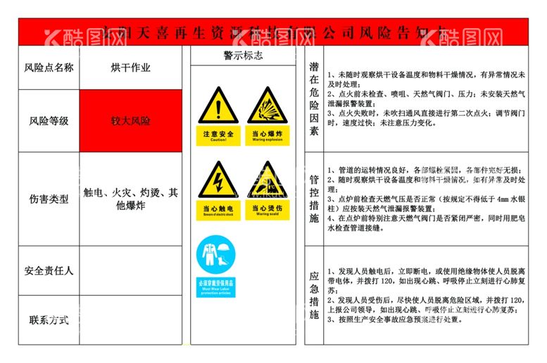 编号：92477603121226415127【酷图网】源文件下载-危险告知卡