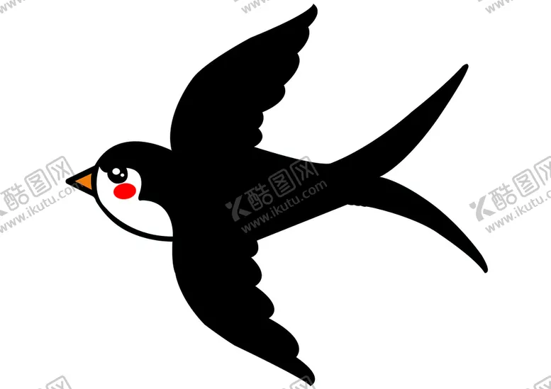 编号：01293609151902464385【酷图网】源文件下载-简笔小燕子飞翔的燕子燕子