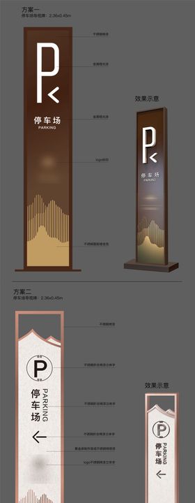 停车场导视牌方案