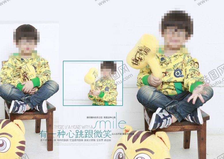 编号：42635206261937223844【酷图网】源文件下载-心跳与微笑男孩版相册模版