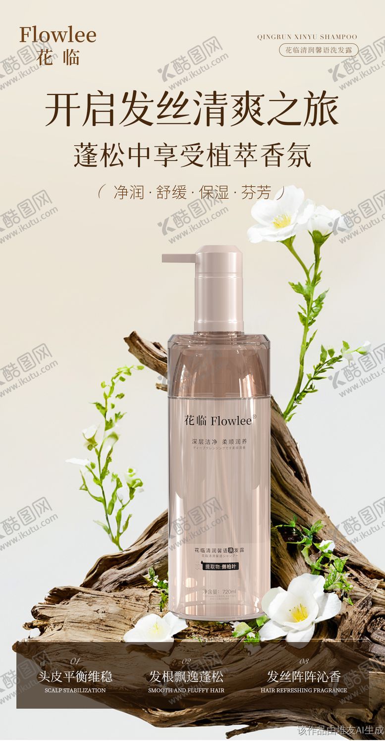 编号：12355111181445173997【酷图网】源文件下载-植萃香氛洗发水海报