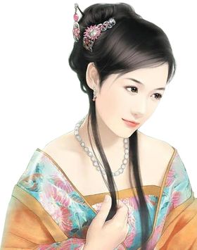 古装帅哥美女插画图片