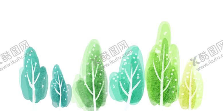 编号：52421909280237445666【酷图网】源文件下载-树叶树木插画卡通清新海报素材