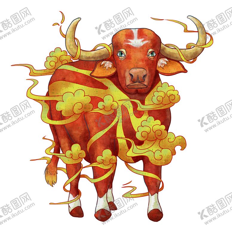 编号：58651309201634106525【酷图网】源文件下载-牛年图标图形标识素材