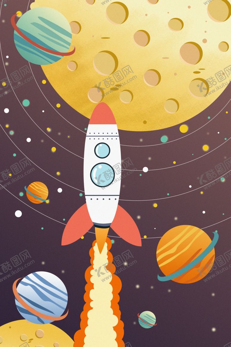 编号：65749209291955205781【酷图网】源文件下载-航天飞机插画