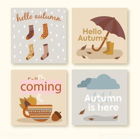 秋季主题装饰插画