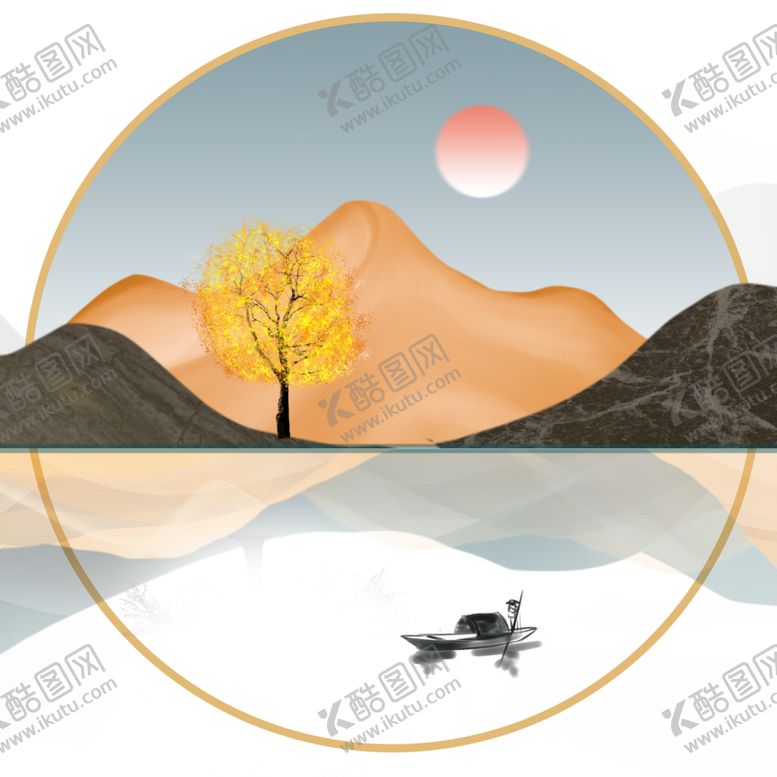 编号：39084607131814423740【酷图网】源文件下载-新中式抽象画