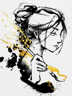 水墨印花图片