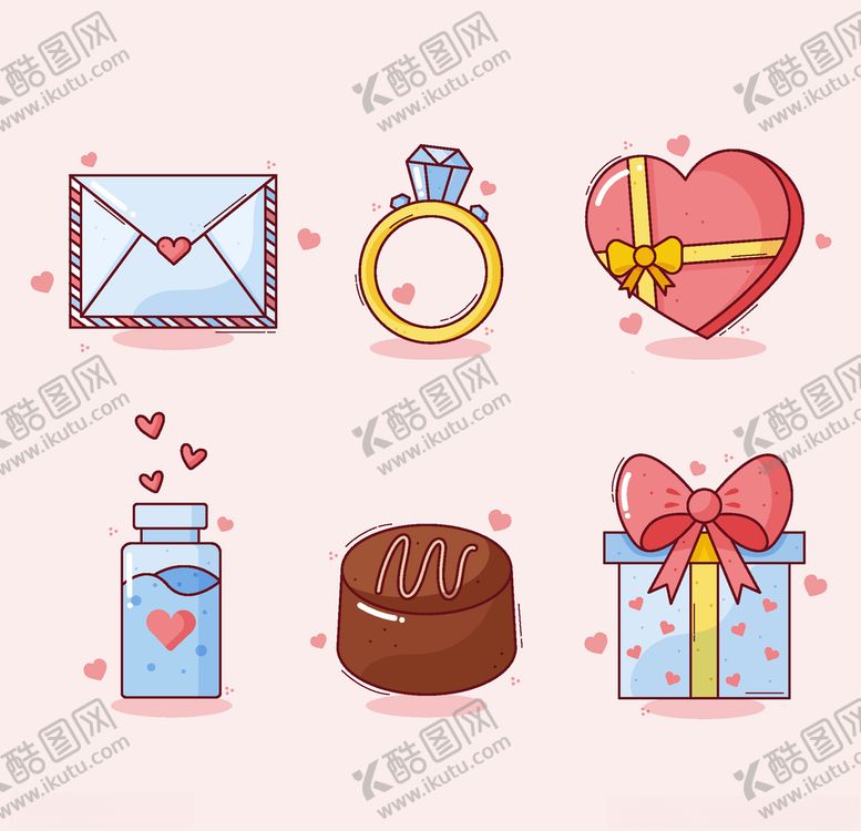 编号：59725410090141141311【酷图网】源文件下载-浪漫情人节元素