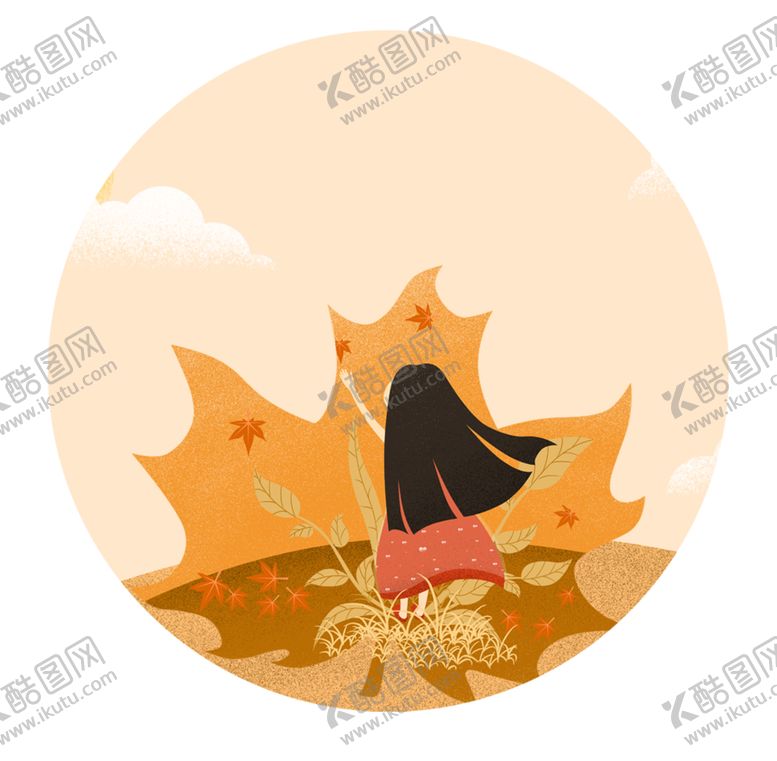 编号：61428505152319262872【酷图网】源文件下载-手绘女孩